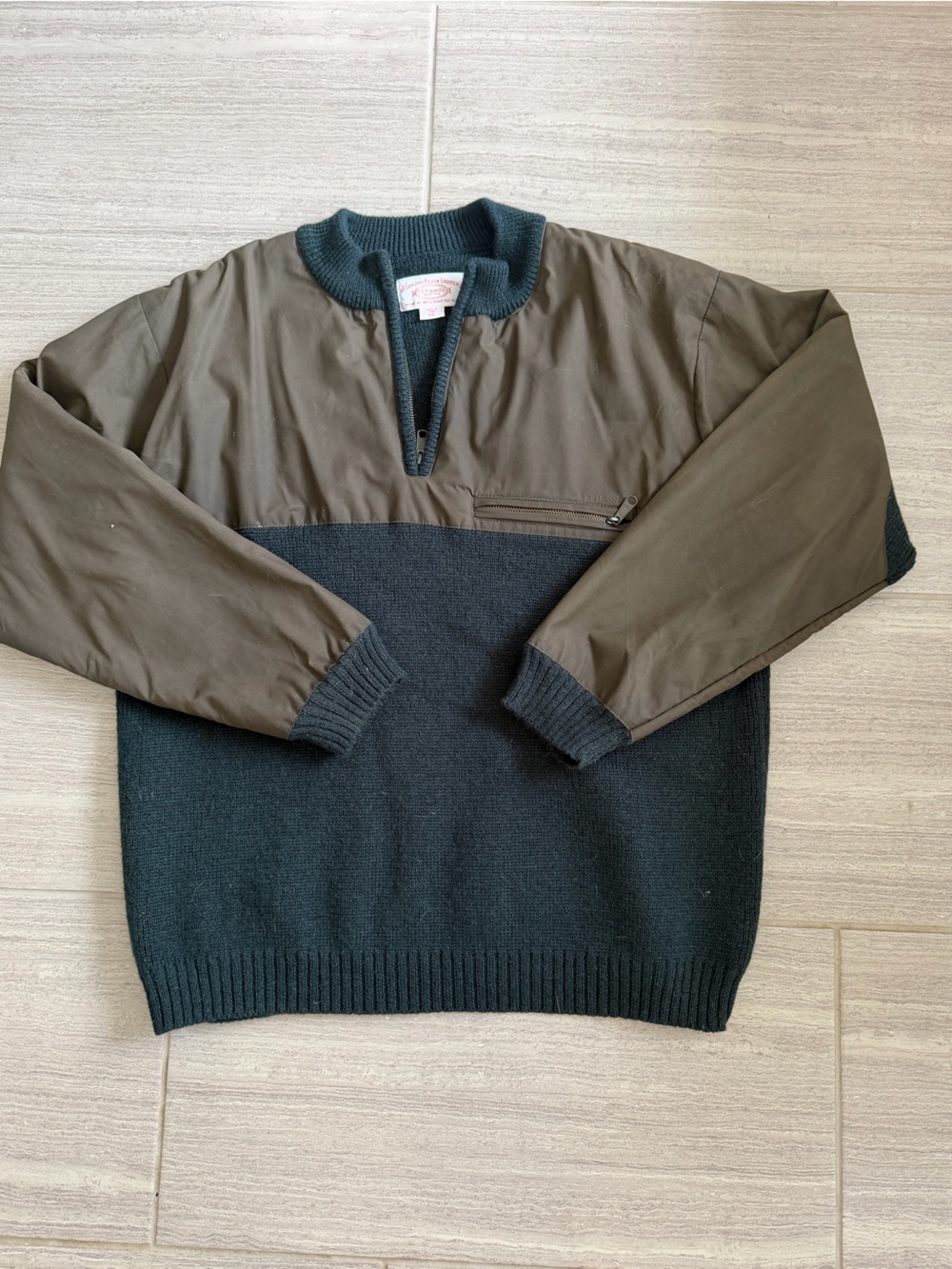 Men’s Vintage Filson wool quarter zip